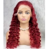 Gerçek Front Lace Tül Peruk - Yoğun Dalgalı - Kızıl 70-75cm