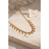 Gold Pirinç Yonca Model Kadın Kolye 5886
