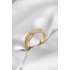 Gold Renk Sarmal Model Kadın Yüzük - TJ-BYK4113