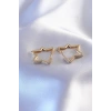Gold Renk Zirkon Taşlı Yıldız Model Kadın Küpe - TJ-BKP7236