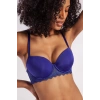 Golshan Garland Big size Plunge Bra, Saks Mavi Konforlu ve Şık Sütyen