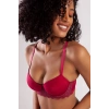 Golshan Garland Big size Plunge Bra, Şarap Rengi Konforlu ve Şık Sütyen