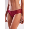 Golshan Gaspara Mini Slip, Kadın Güpürlü Tüllü Şarap Renkli Normal Kesim Külot
