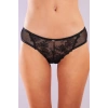 Golshan Gaspara Mini Slip, Kadın Güpürlü Tüllü Siyah Normal Kesim Külot