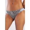 Golshan Giselle Mini Slip, Kadın Güpürlü Saten Gri Külot