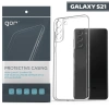 Gor Samsung Galaxy S21 Kılıf Kamera Korumalı Şeffaf Silikon Kılıf