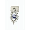 Göz Zirkon Taşlı Sallatılı Çelik Charm