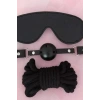 Gözlük Ağız Topu İp Üçlü Deri Harness Set