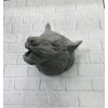 Gri Kurt Duvar Biblosu Güçlü Detaylı Dekoratif Tasarım 25x19 Cm