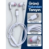 Gümüş Detaylı Silikon Başlıklı Type C Kablolu Kulaklık