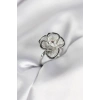 Gümüş Renk Çiçek Model Vintage Kadın Yüzük - TJ-BYK3998