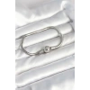 Gümüş Renk Pirinç Charm Bileklik - TJ-BB8015