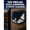 Güneş Enerjisi İle Şarj Olan Hareket Sensörlü 3 Modlu Led Dış Mekan Duvar Aydınlatması