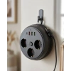 Güvenli Çoklu Priz 3 Priz 3 Usb 1 Type C Termal Koruma Uzun Kablo