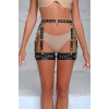 Halka Detaylı Şık Deri Jartiyer Harness - Brf1047