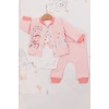 Happy Dancing Desenli 3lü Hırkalı Kız Bebek Takım