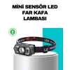 Hareket Sensörlü Şarjlı Led Far Suya Dayanıklı Çok Modlu