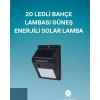 Hareket Sensörlü Solar Lamba | 120° Algılama Açısı 3-4 Metre Mesafe Suya Dayanıklı Led