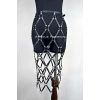 Harness Etek, Deri Örgü Harness Etek, Şık Tayt Üzeri Etek - Brf410