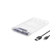 Hdd Kutu Type-C3.1 + Usb3.0 2.5 Transparent HDX1766