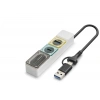 Hdx7058 Type-C Usb 3.0 Combo Hub Kart Okuyucu 4 Port 5 Gbps - Beyaz