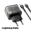 Hoco N34 Pd20w Usb+type-c + İphone Lightning Kablo Hızlı Şarj Adaptör Seti