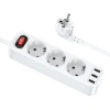 Hoco Ns2 3lü Priz 3 Usb 4000w 1.8 Metre Şarj Uzatma Kablosu Akım Korumalı
