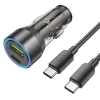 Hoco Nz12a Action Pd43w Usb + Type-c Araç Çakmaklık Hızlı Şarj Aleti + Type-c To Type-c Kablo