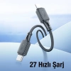 Hoco X101 27w Type-c To İphone Lightning Hızlı Şarj Ve Data Kablosu-(5775)