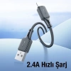 Hoco X101 Usb To İphone Lightning 2.4a Hızlı Şarj Ve Data Kablosu-(5775)