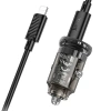 Hoco Z53a Vision Pd30w Type-c + Usb Qc3.0 Girişli Araç Çakmaklık Hızlı Şarj Aleti + Type-c To İphone