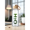 Hsnet Cam Matara - 800 Ml Bambu Kapaklı Borosilikat Cam Matara - Ofis Matarası