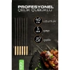 Hsnet Çelik Şiş Çubuğu - Mangal Şişi Ahşap Saplı Kebap Şişi  6 Adet