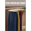 Hsnet Etek Pantolon Eşarp Kıskaçlı Askı 8 Adet Ahşap