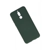 Huawei Mate 10 Lite Kılıf Nano içi Kadife Silikon - Koyu Yeşil