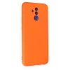 Huawei Mate 20 Lite Kılıf Nano içi Kadife Silikon - Turuncu