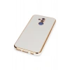 Huawei Mate 20 Lite Kılıf Volet Silikon - Beyaz