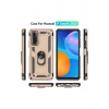 Huawei P Smart 2021 Kılıf Sofya Yüzüklü Silikon Kapak - Gold