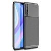 Huawei P Smart S Kılıf Auto Focus Karbon Kapak - Siyah