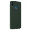 Huawei P20 Lite Kılıf Nano içi Kadife Silikon - Koyu Yeşil
