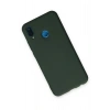 Huawei P20 Lite Kılıf Nano içi Kadife Silikon - Koyu Yeşil