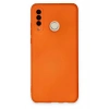 Huawei P30 Lite Kılıf Nano içi Kadife Silikon - Turuncu