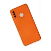 Huawei P30 Lite Kılıf Nano içi Kadife Silikon - Turuncu