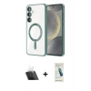 ieg™ Galaxy S23 Plus Kılıf Nova Işık Özel Seri - Şeffaf Pasifik Cam Ekran Koruyucu + Şeffaf Kamera Lens Koruma Cam