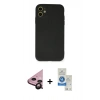 MARSİLYAN™- iPhone 11 Kılıf Ahenk Serisi - Şeffaf Royal Nano Ekran Koruyucu + Raze Metal Kamera Lens - SH