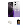 ieg™ iPhone 11 Kılıf Eksen Minimal Özel Seri - Siyah Buffer Hayalet Cam Ekran Koruyucu + Gold Pers Alüminyum Kamera Lens
