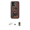 ieg™ iPhone 11 Kılıf Nova Form Koleksiyonu - Siyah Joko Magic 5D Hayalet Cam + Sarı Renkli Kamera Lens Koruma Cam