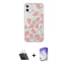 ieg™ iPhone 11 Kılıf Pusula Form - Siyah Bilvis 5in1 3D Magic Cam Ekran Koruyucu + Şeffaf Kamera Lens Koruma Cam