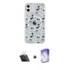 ieg™ iPhone 11 Kılıf Pusula Form - Siyah Bilvis 5in1 3D Magic Cam Ekran Koruyucu + Şeffaf Kamera Lens Koruma Cam