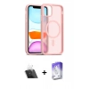 ieg™ iPhone 11 Kılıf Siluet Minimal Prime - Siyah Bilvis 5in1 3D Magic Cam Ekran Koruyucu + Şeffaf Kamera Lens Koruma Cam